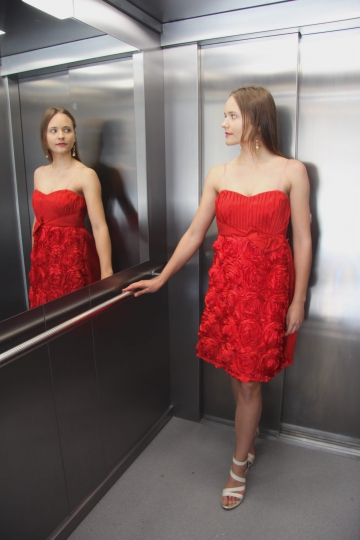Sukienka krótka Czerwona Róża Rokado