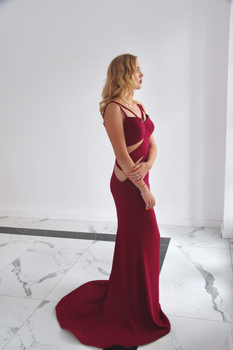 Suknia wizytowa Melisa Burgund