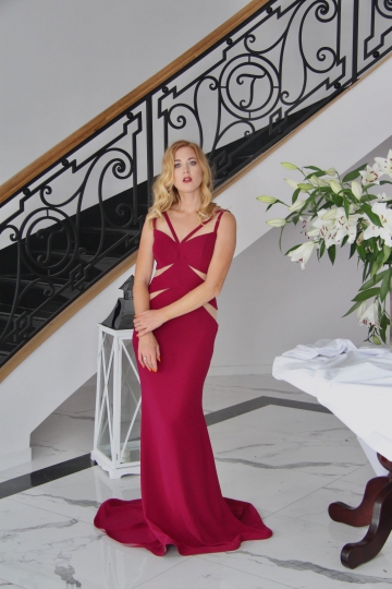 Suknia wizytowa Melisa Burgund