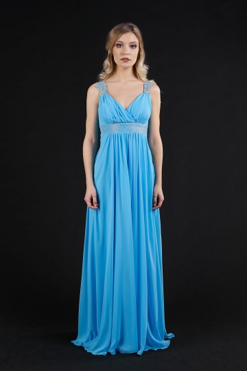 Sukienka typu Anna Karenina niebieska